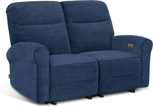 64.6 Inch Wall Hugger Loveseat Navy Blue Space Saving from PriceLows™