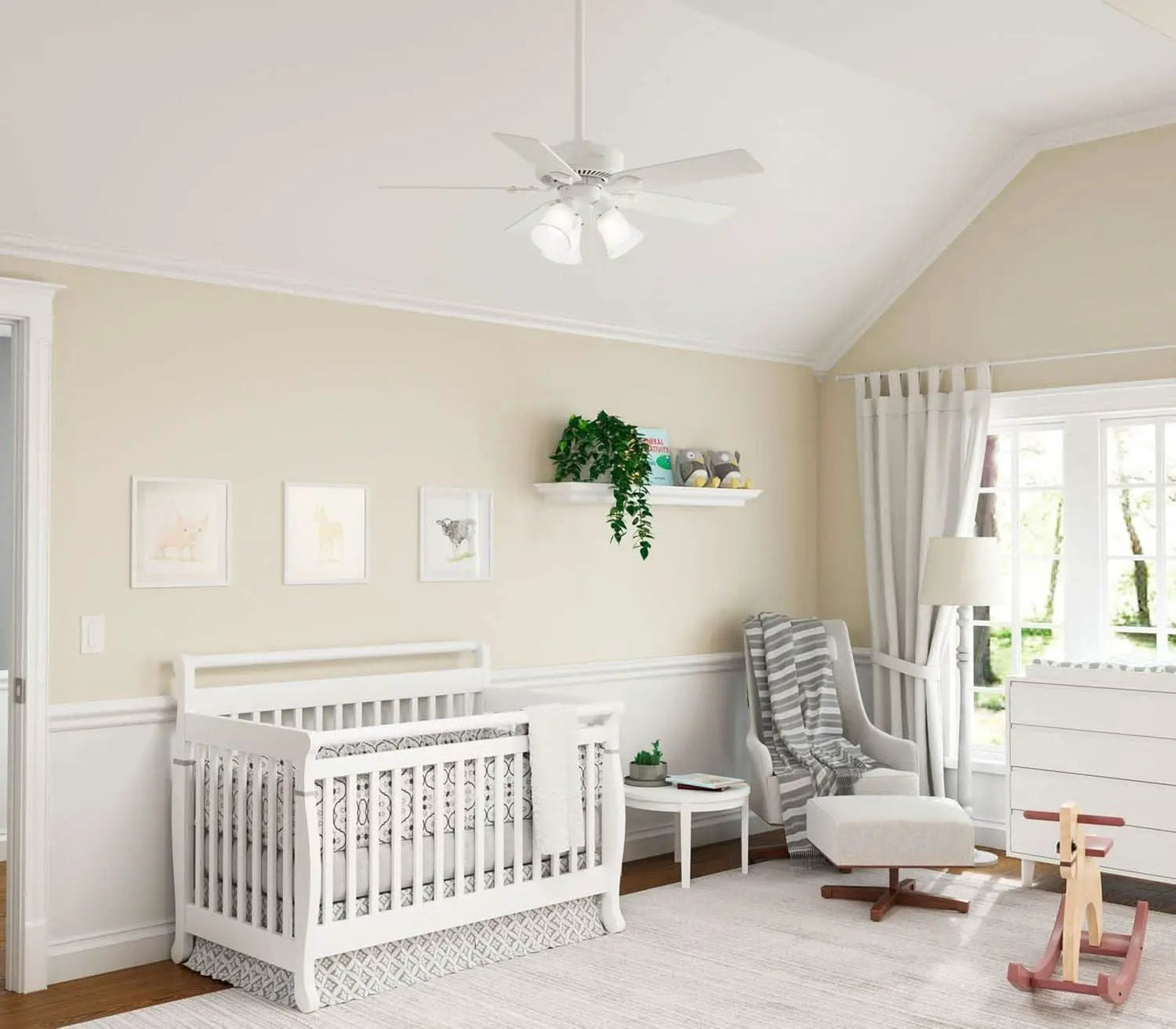 44 Inch Indoor Ceiling Fan With LED Lights Quiet Motor from PriceLows™