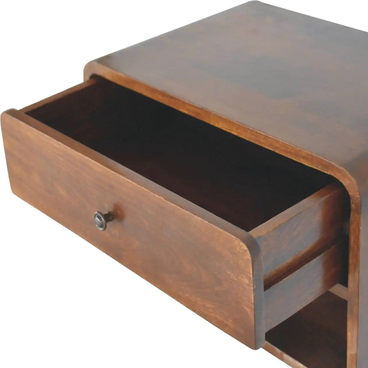 Curve Upper Slot Floating Nightstand | 6 Pieces | Bedroom Furniture | Bedroom