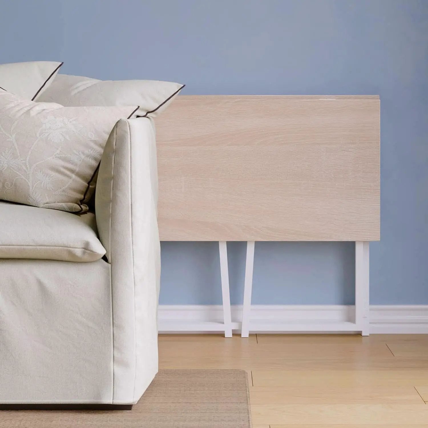 31.5 Inch Folding Desk For Small Spaces Natural White from PriceLows™
