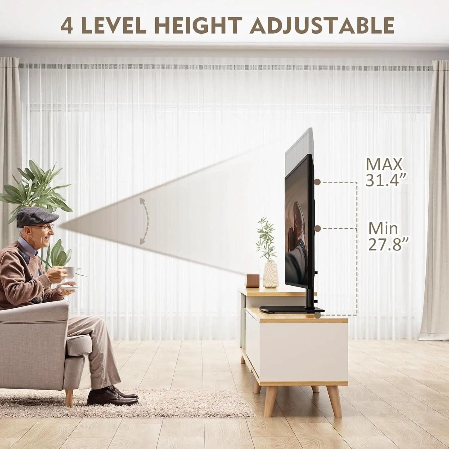 Universal Swivel TV Stand For 32 To 65 Inch TVs With 80 Degree Swivel from PriceLows™