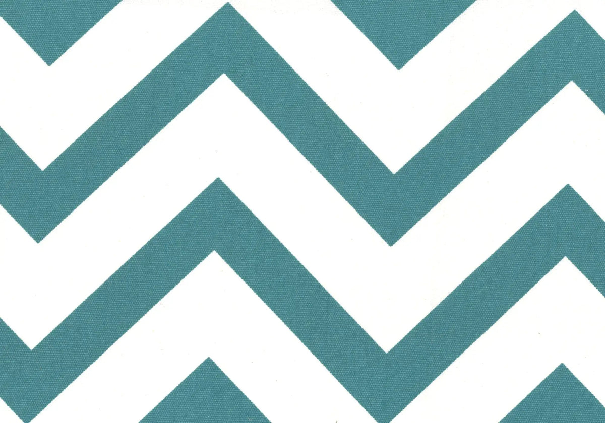 Armless Accent Chair | Chevron Pattern Fabric | Teal Accent | High-Density Foam Padding