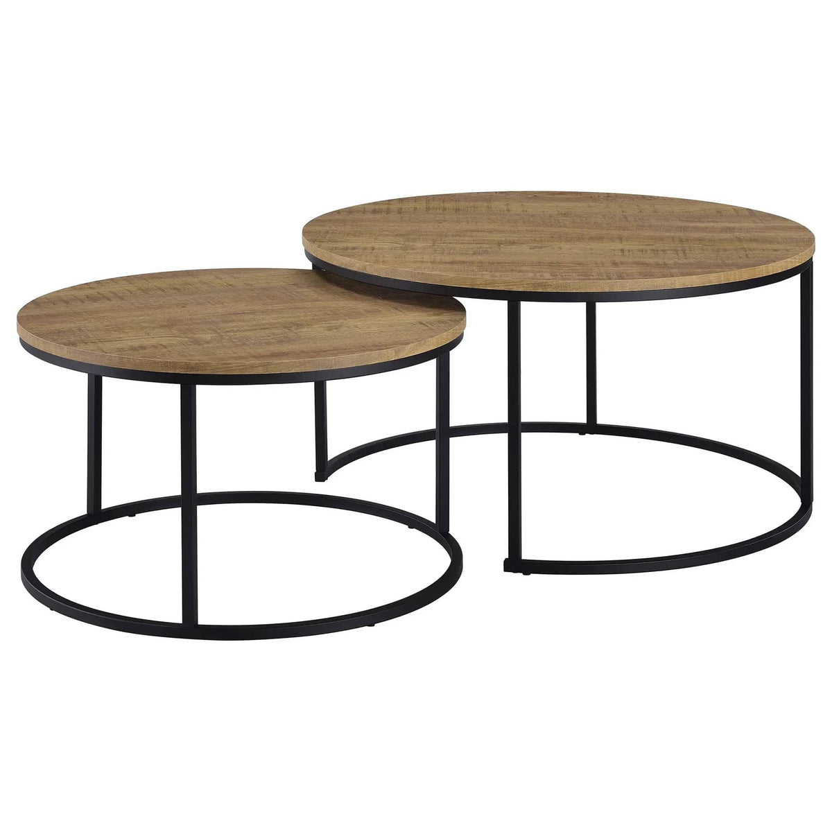 Lainey 2-piece Round Nesting Coffee Table Mango Table Set | 2-Piece Set | Metal | Dining Room