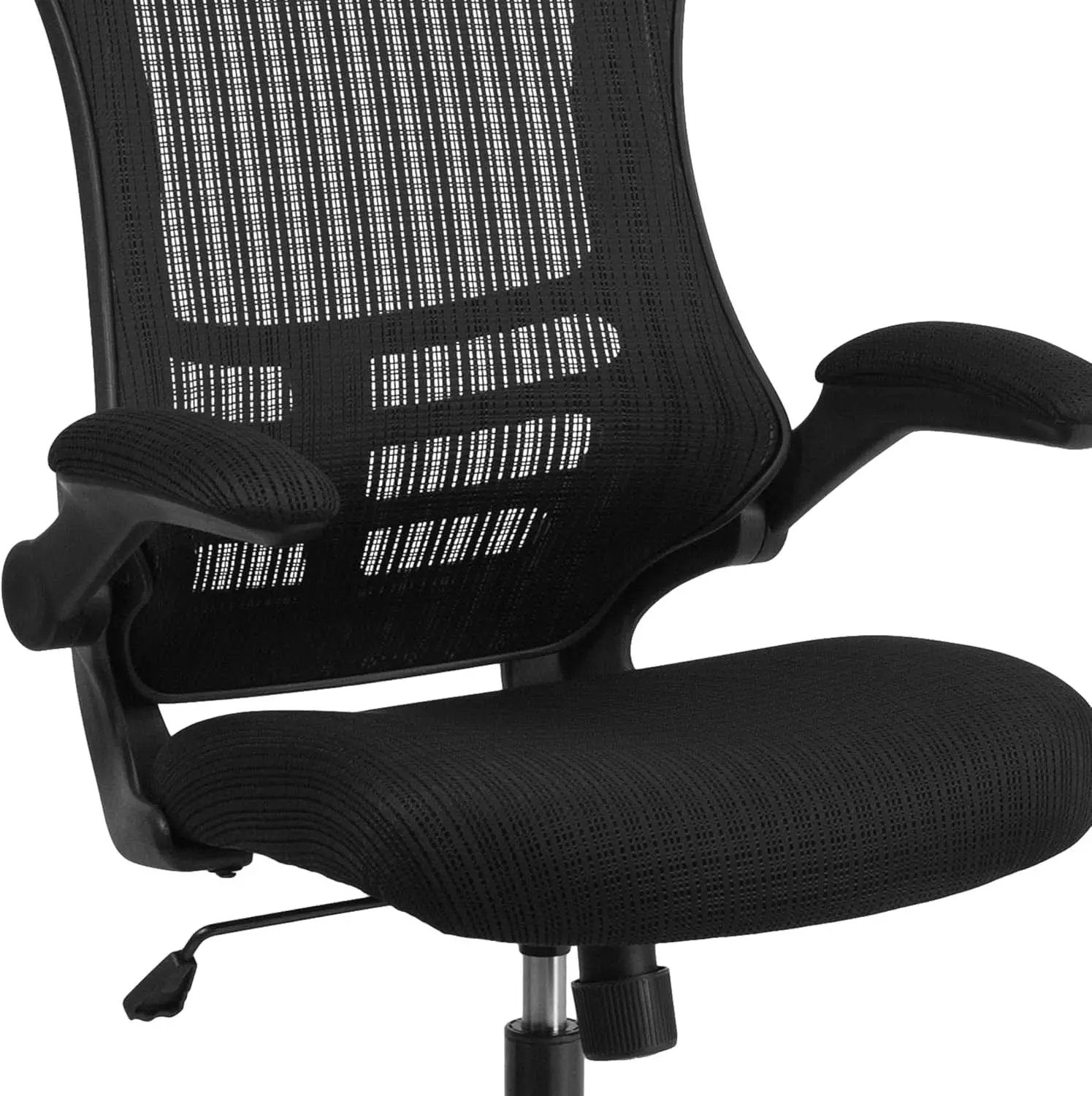 High Back Swivel Office Chair With Lumbar Support Black from PriceLows™