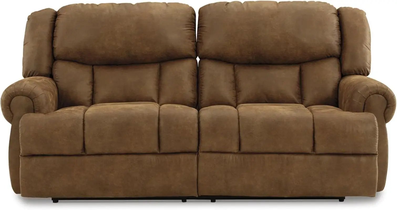 Boothbay Faux Leather 2 Seat Reclining Sofa Dark Brown from PriceLows™