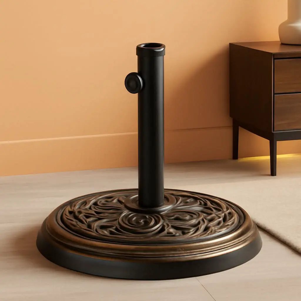 Heavy Duty 24 Pound Bronze Umbrella Base Patio Garden Stand For Outdoor Market Umbrellas from PriceLows™