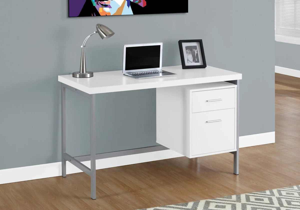 Modern Computer Desk | Left Right Set-Up | File Drawer | Laminate Finish