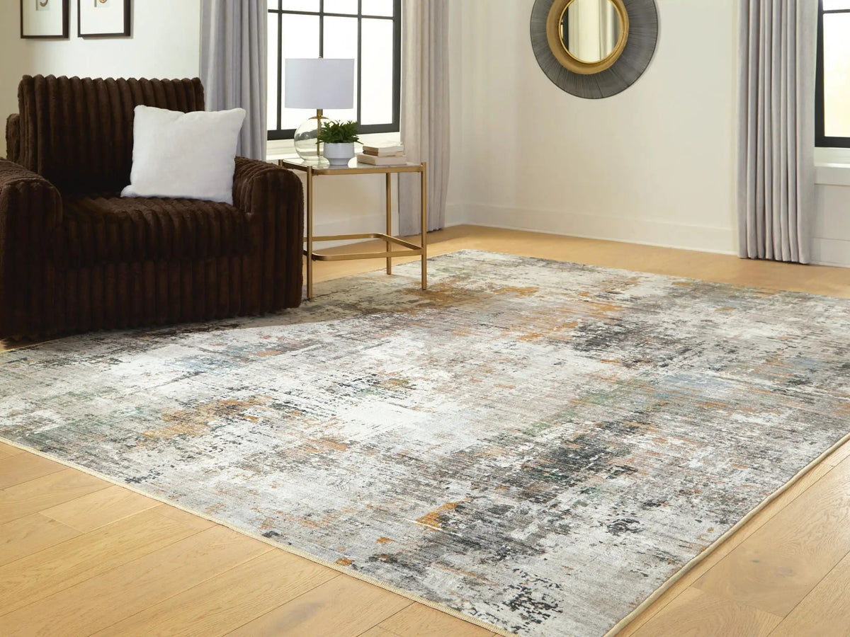 Torinette Area Rug | 108 x 144 Inch | Faux Fur Texture | Abstract Design