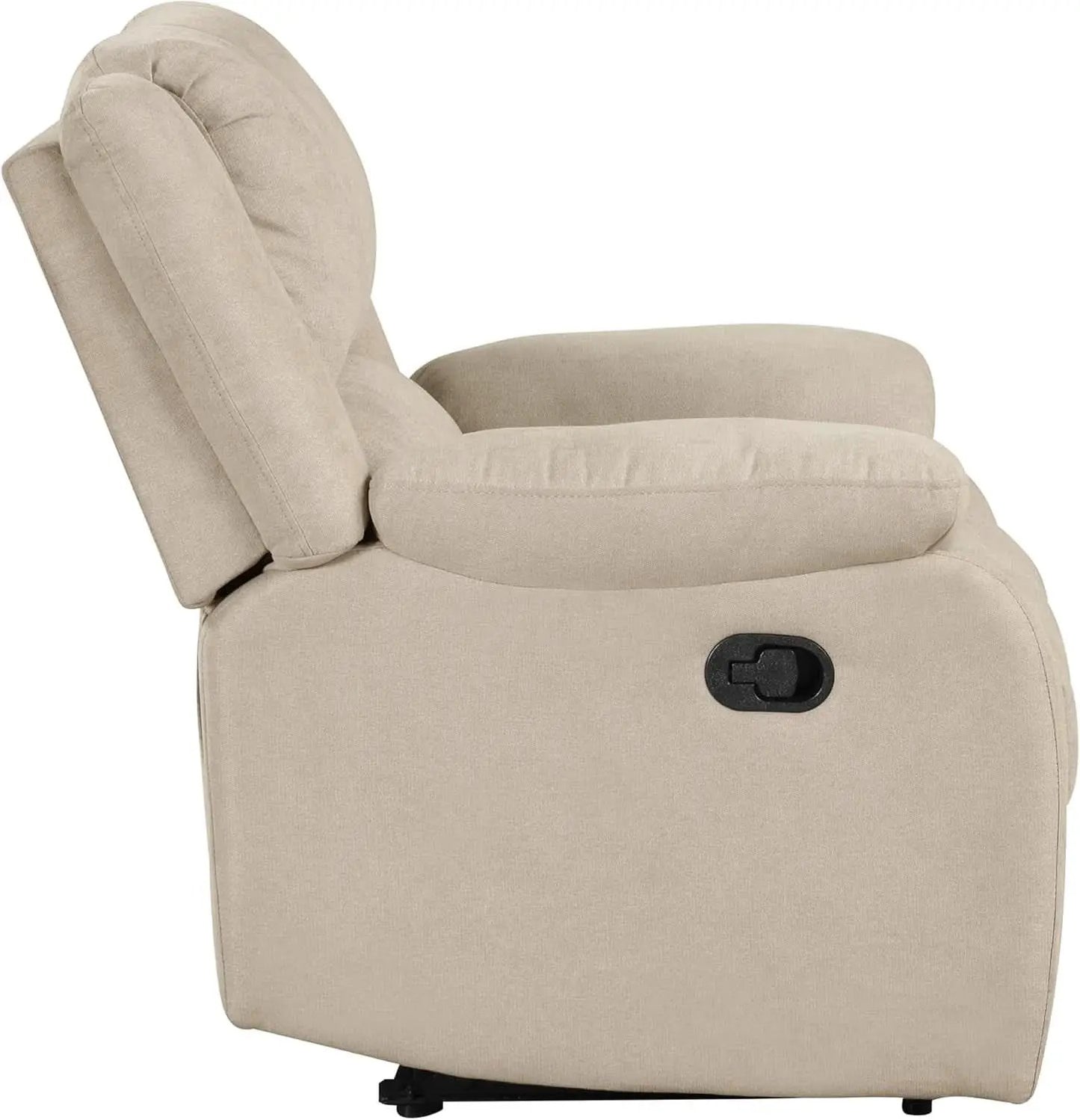 Oatmeal Wall Hugger Manual Recliner Chair For Living Room from PriceLows™