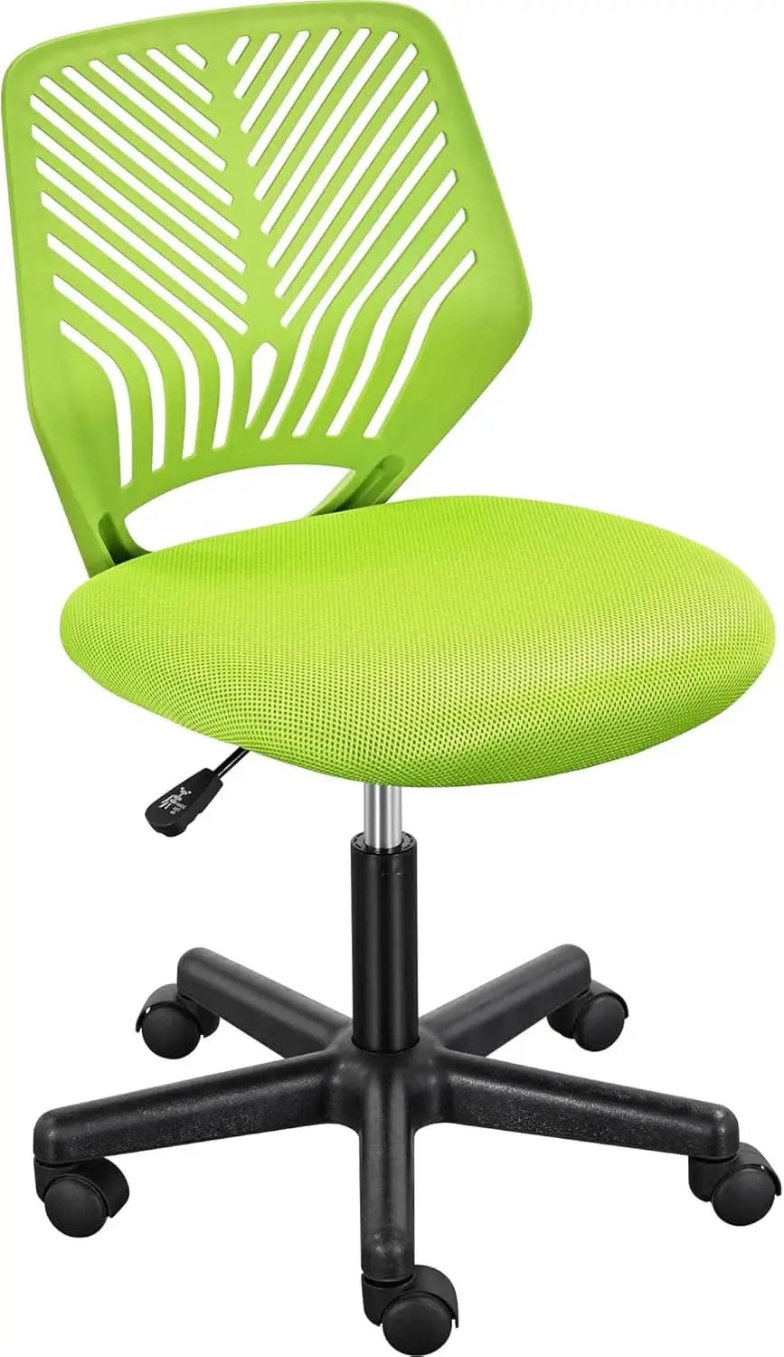 Kids Desk Chair Green Swivel Task Chair With Lumbar Support from PriceLows™