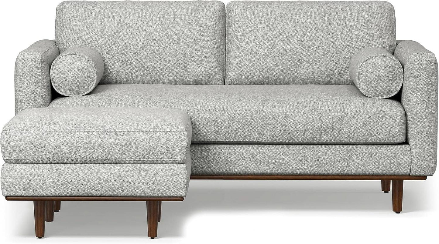 Morrison 72 Inch Mid Century Modern Sofa Set Mist Grey from PriceLows™