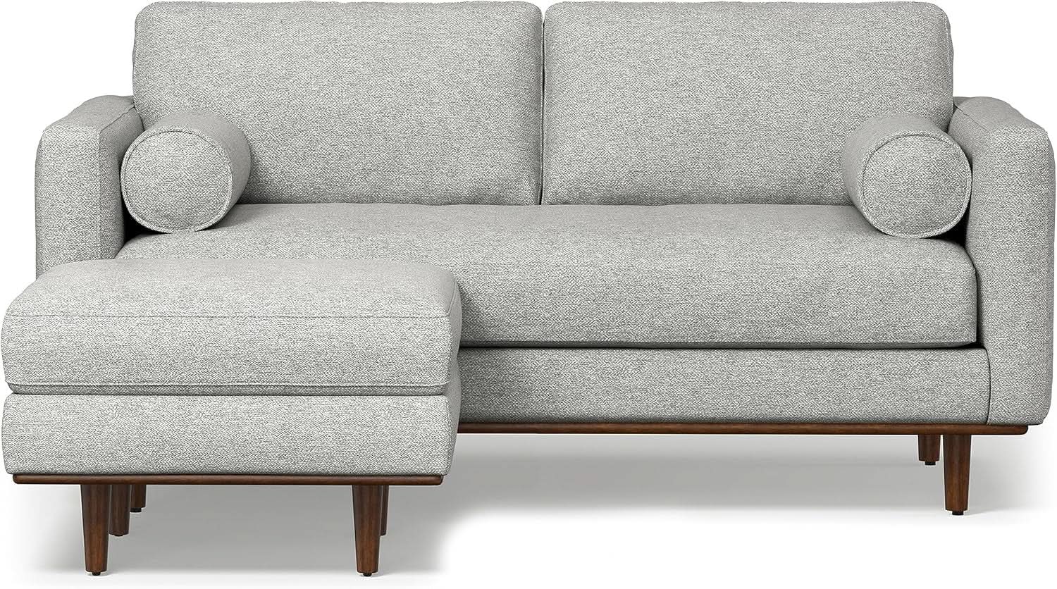 Morrison 72 Inch Mid Century Modern Sofa Set Mist Grey from PriceLows™