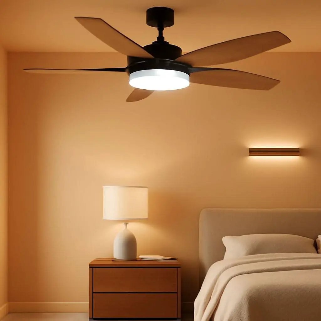 52 Inch Low Profile Smart Ceiling Fan Alexa RGB Lighting from PriceLows™