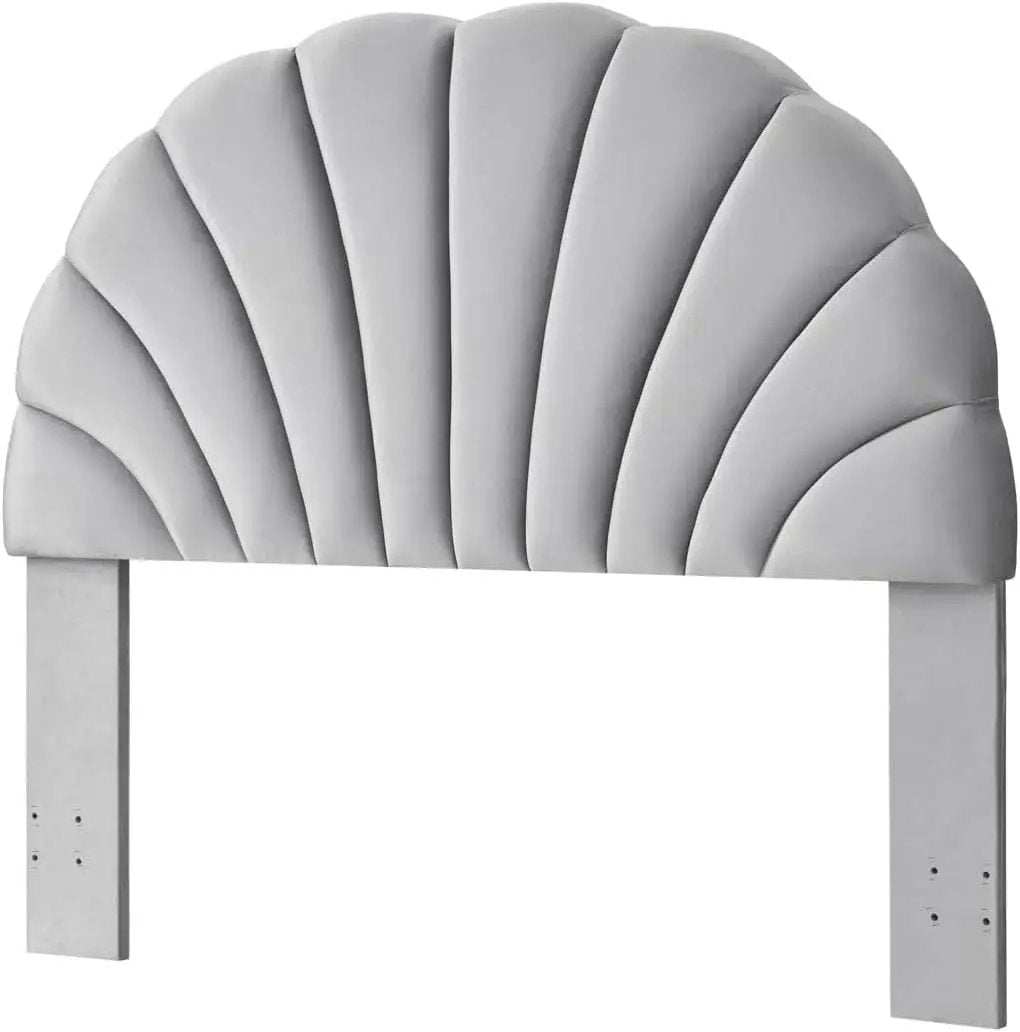 Crown Design Velvet Headboard for Elegant Bedroom Decor from PriceLows™