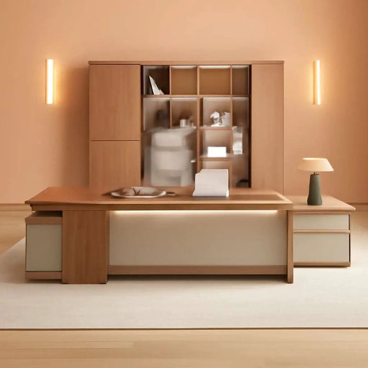 79 Inch L Shaped Desk Lockable Drawers Privacy Panel from PriceLows™