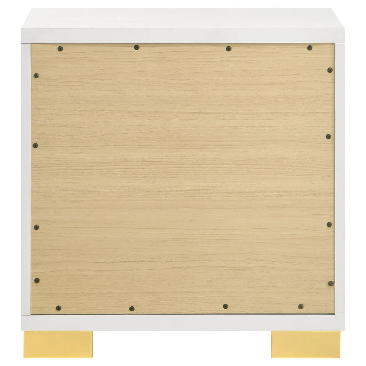 Marceline 2-drawer Nightstand | 21.75 x 16.25 x 22.25 in | Engineered Wood & Metal | White