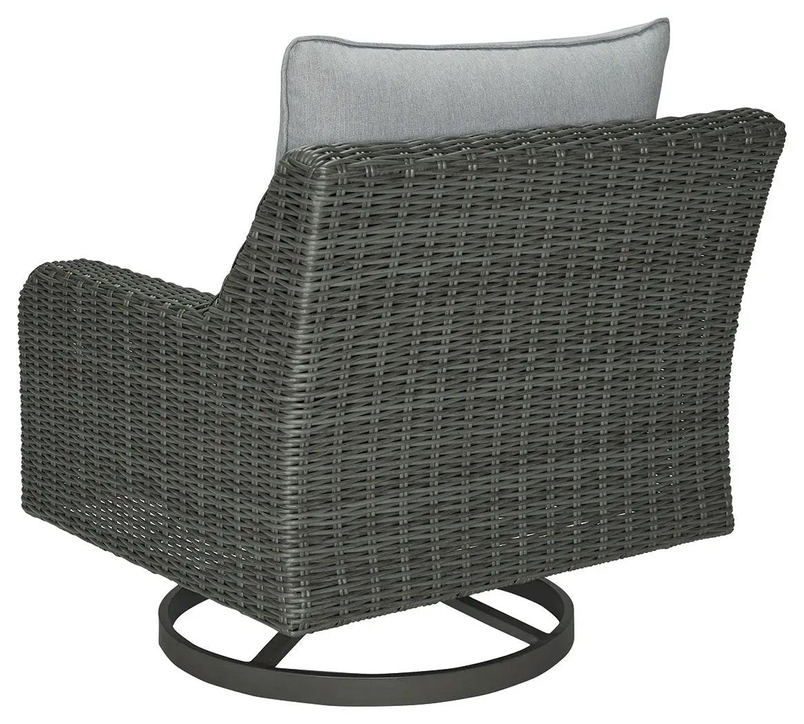 Elite Park Swivel Lounge Chair | Cushion Included | Gray | 24.5 Inch Arm Height