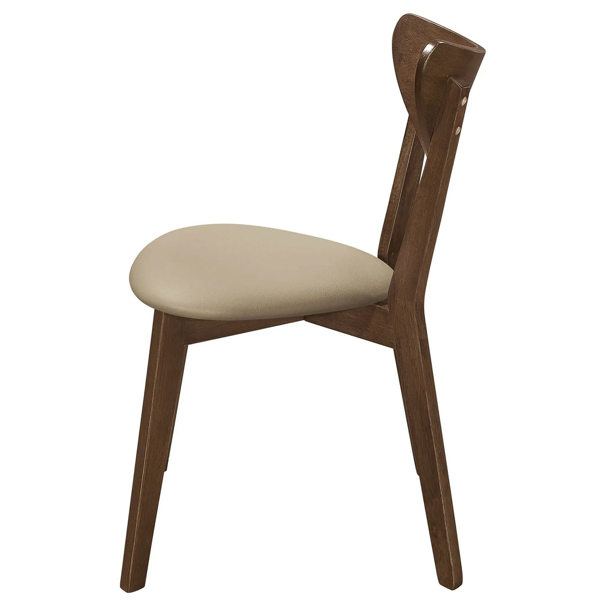 Kersey Wood Dining Side Chair Chestnut (Set of 2) | 17.25 x 21.75 x 31.25 in | Rubberwood & Engineered Wood | Dining Room