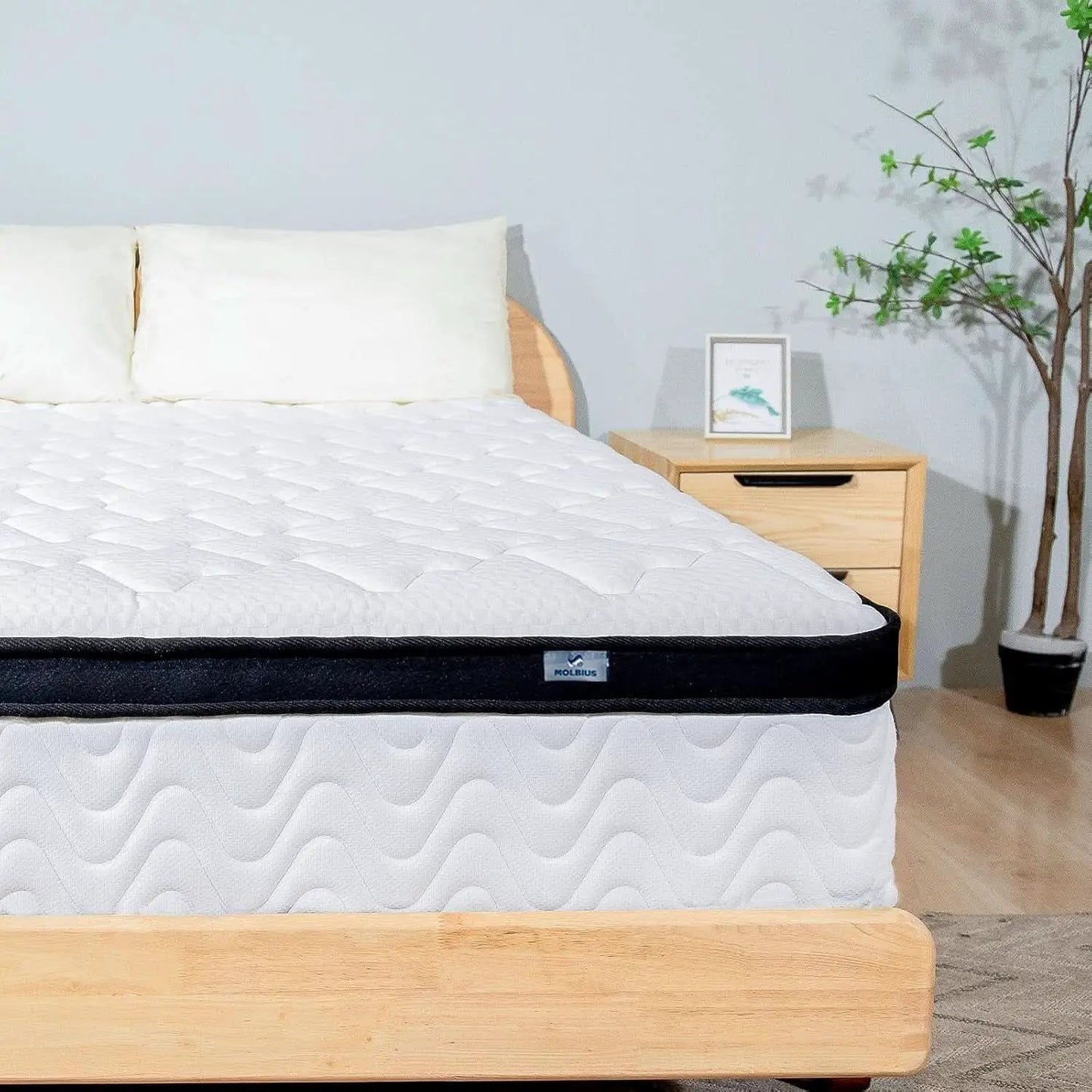Full Size 10 Inch Hybrid Mattress Fiberglass Free Breathable from PriceLows™