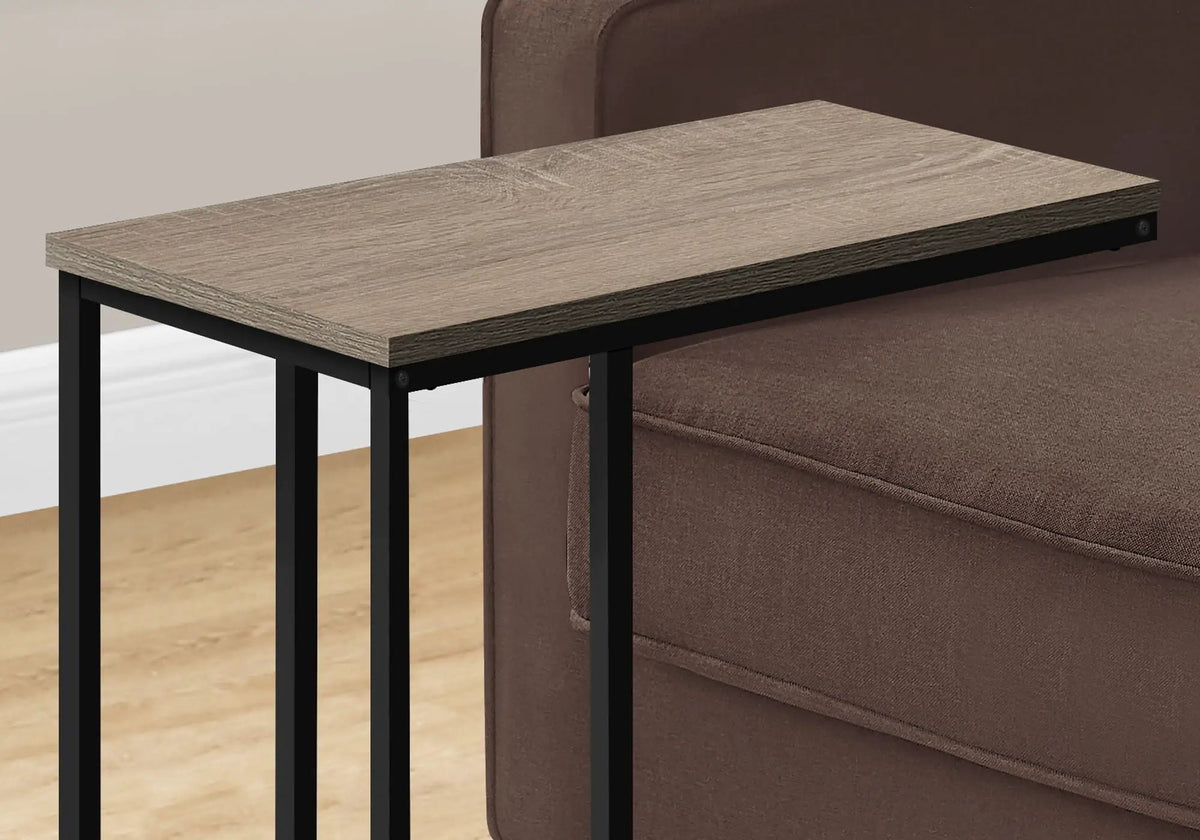 C-Shaped End Table | Space-Saving Design | Sleek Surface | Contemporary Style