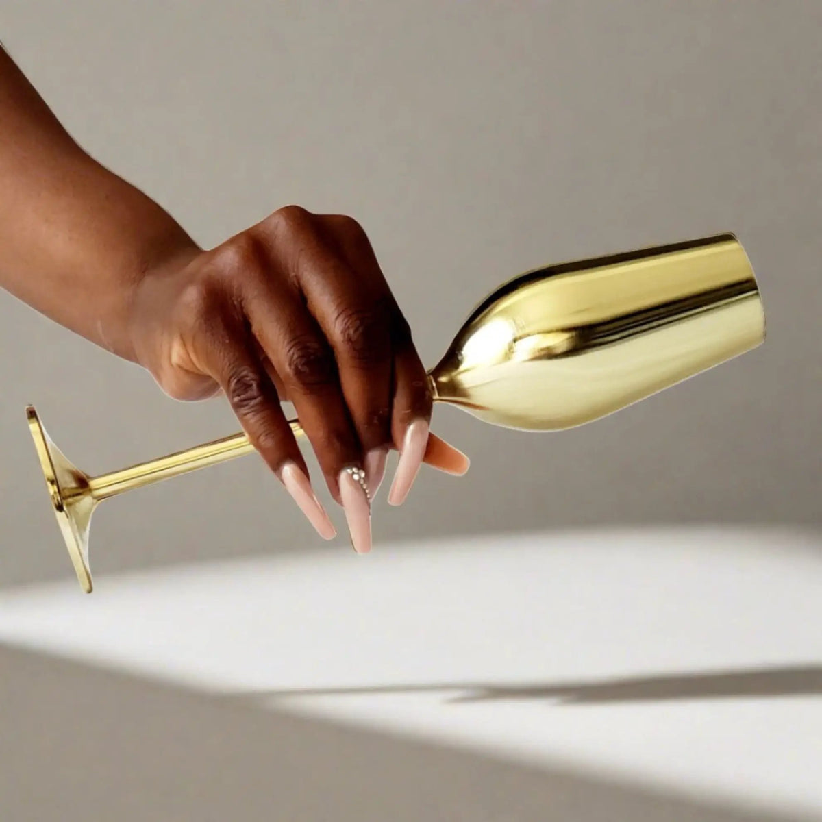 Champagne Flutes | Stainless Steel | Gold Finish | Unbreakable