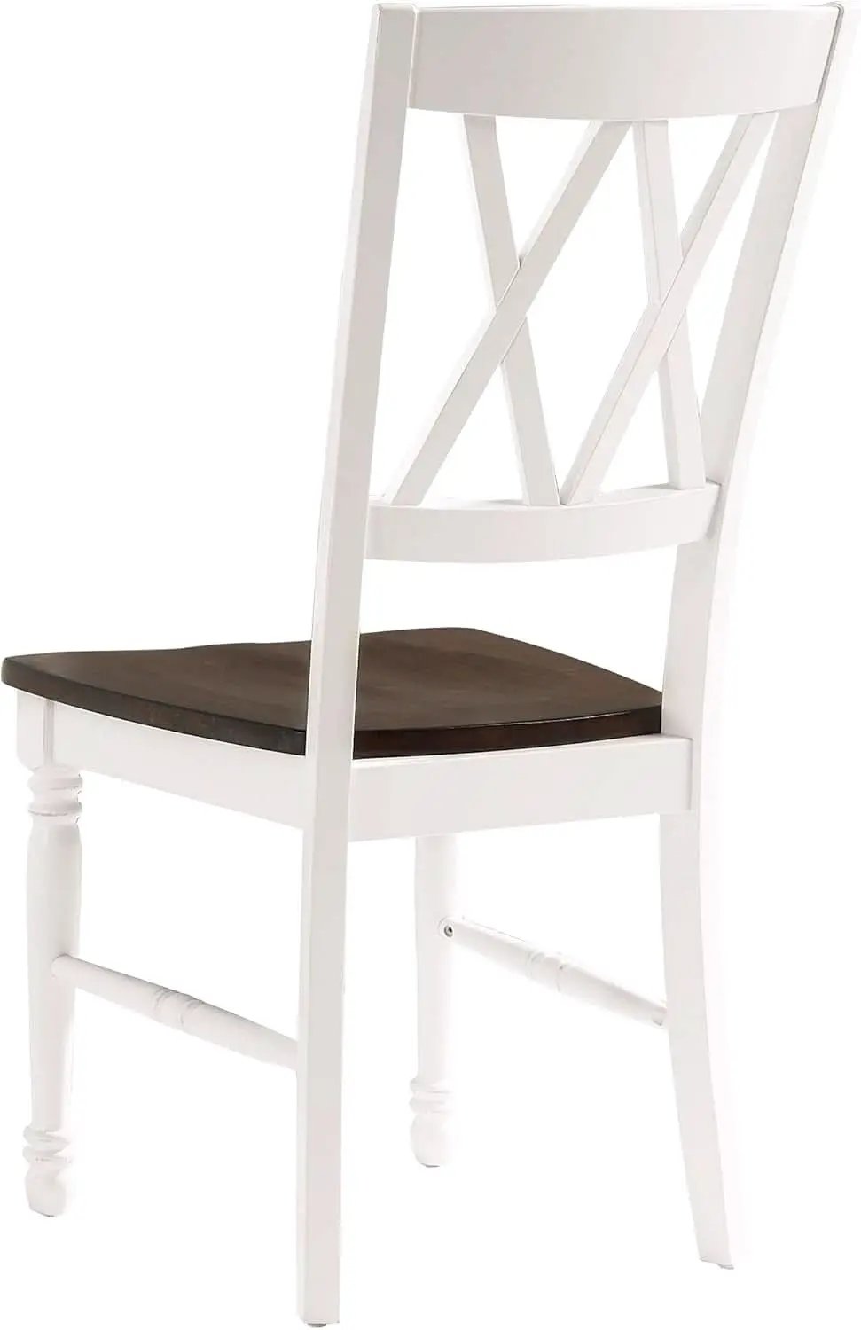 Shelby Distressed White X Back Dining Chairs Set Of 2 from PriceLows™