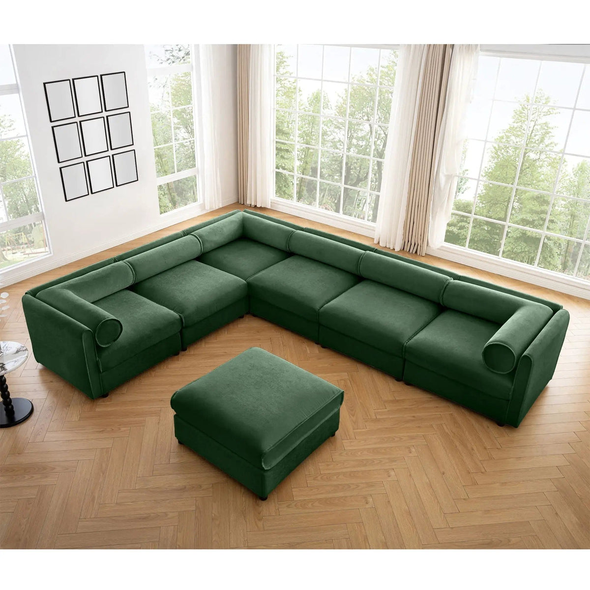 Contemporary Elegant Sofa With Storage And Ottoman 2 Piece Living Room Set | 2 Piece Living Room Set | Living Room Furniture | Living Room