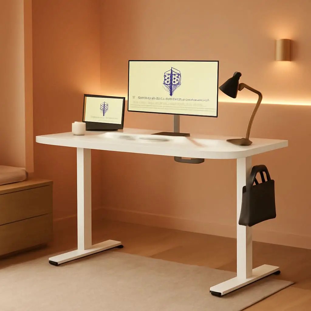 EN1 Electric Standing Desk 48x24 Inches White Frame from PriceLows™