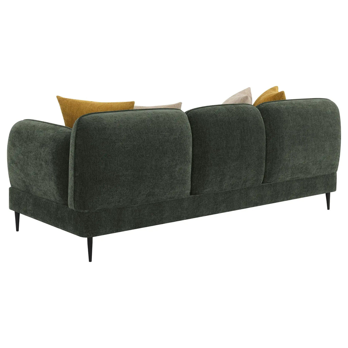 Jade Chenille Upholstered Modern Track Arm Sofa | 84 x 38.5 x 32 in | Chenille & Fabric | Green