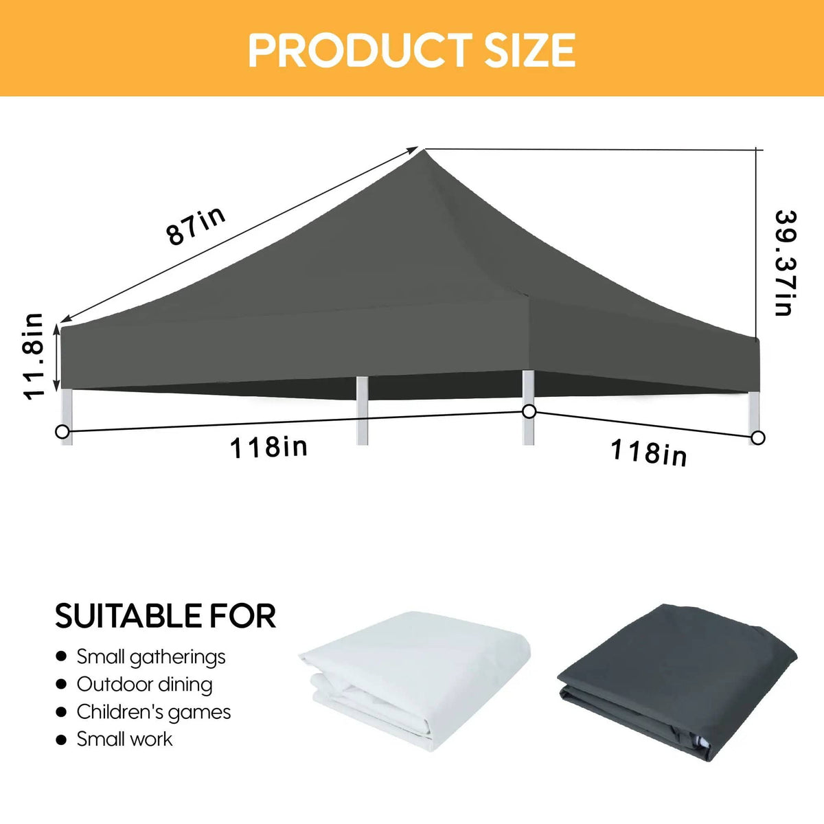 Canopy Replacement Top With 4 Pack W8 Bags, Pop Up Tent Cover Only, Frame Not | Umbrella & Canopy | Fabric | Home