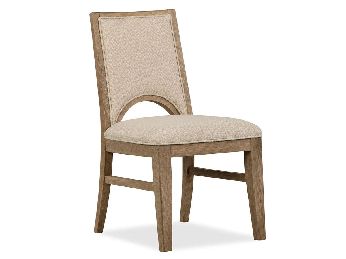 Tristan Upholstered Side Chair (Set of 2) | 24.19 x 19.75 x 36 in | Oak Veneer & Metal | Swiss Coffee