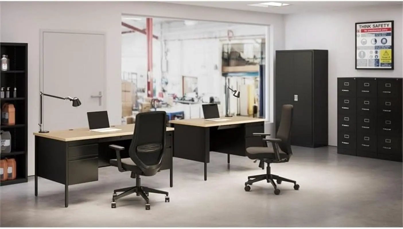 Hirsh 25 Deep 4 Drawer Vertical File Cabinet Black from PriceLows™