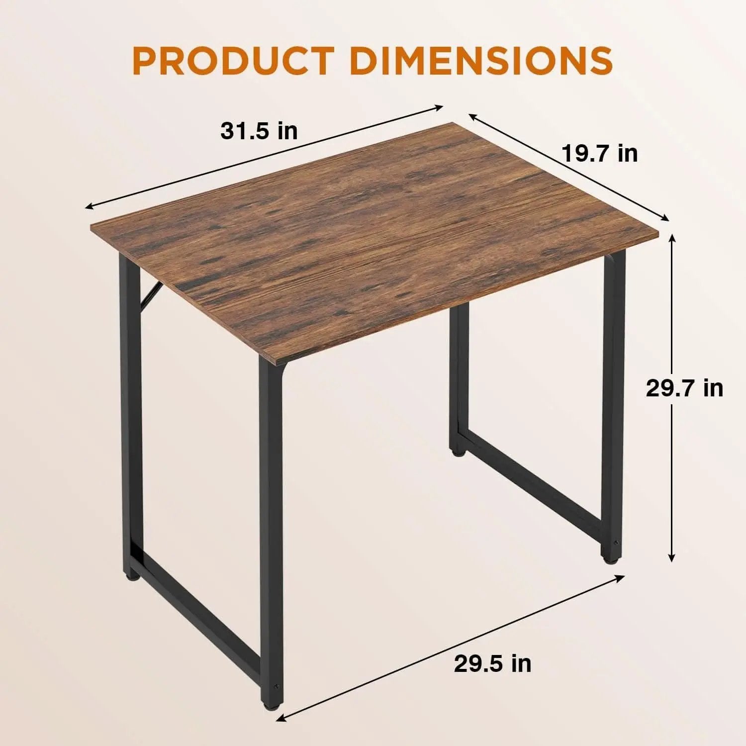 32 Inch Brown Computer Desk For Small Home Office Setup from PriceLows™