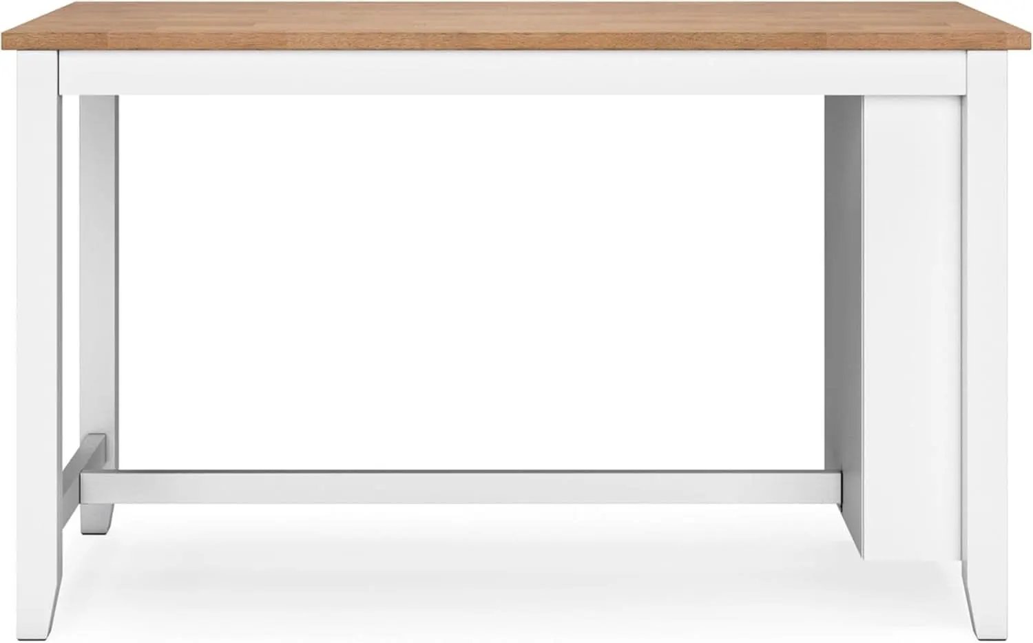 Farmhouse Counter Height Dining Table 3 Shelves Light Brown from PriceLows™