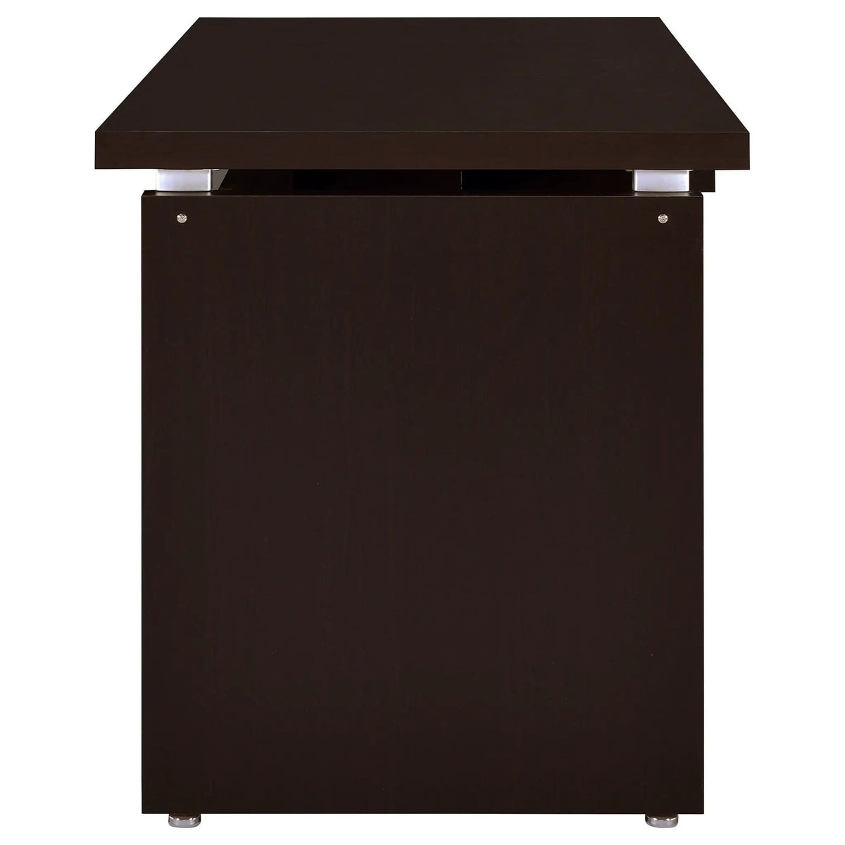 Skylar 55-inch Computer Desk with Keyboard Drawer | 55 x 27.5 x 30.75 in | Engineered Wood & Veneer | Cappuccino