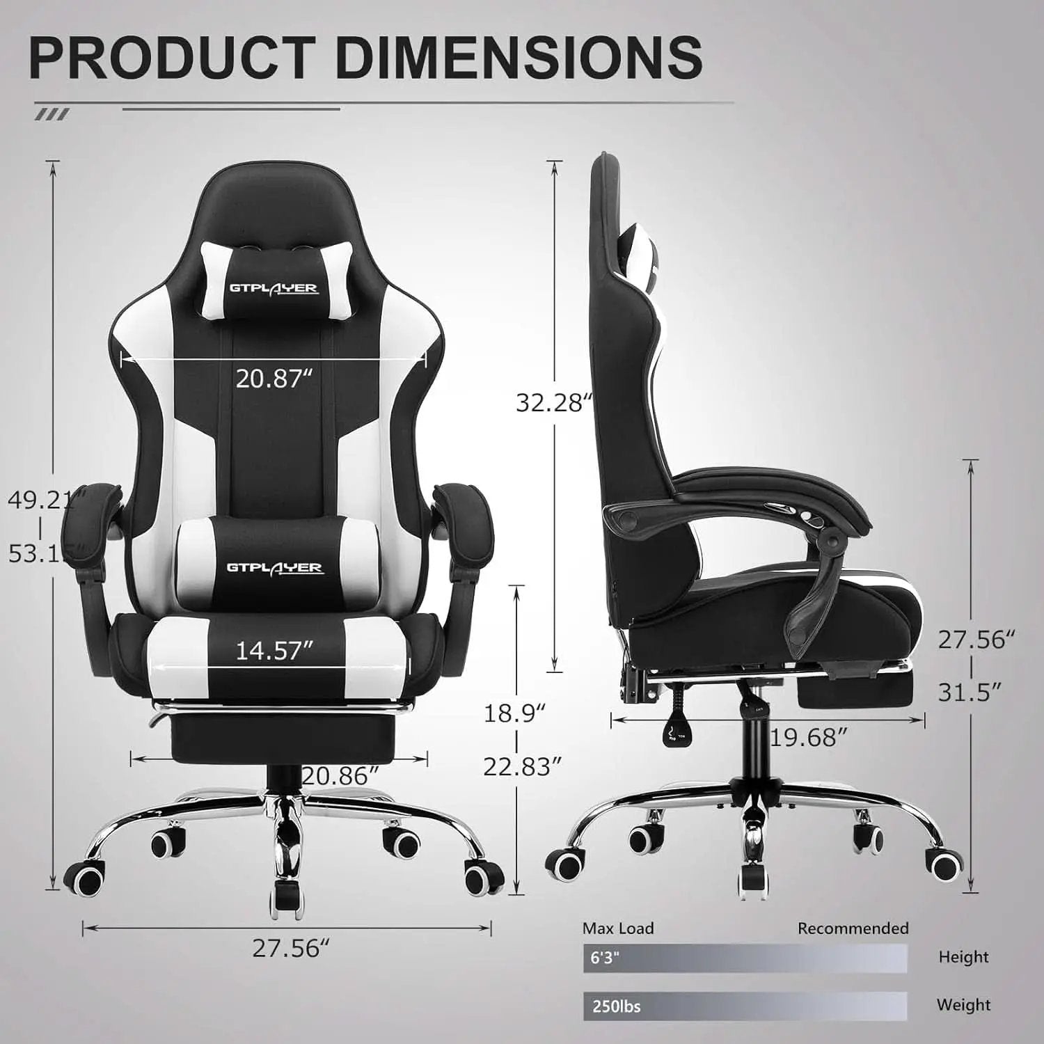 Ergonomic Gaming Chair With Footrest And Lumbar Support from PriceLows™