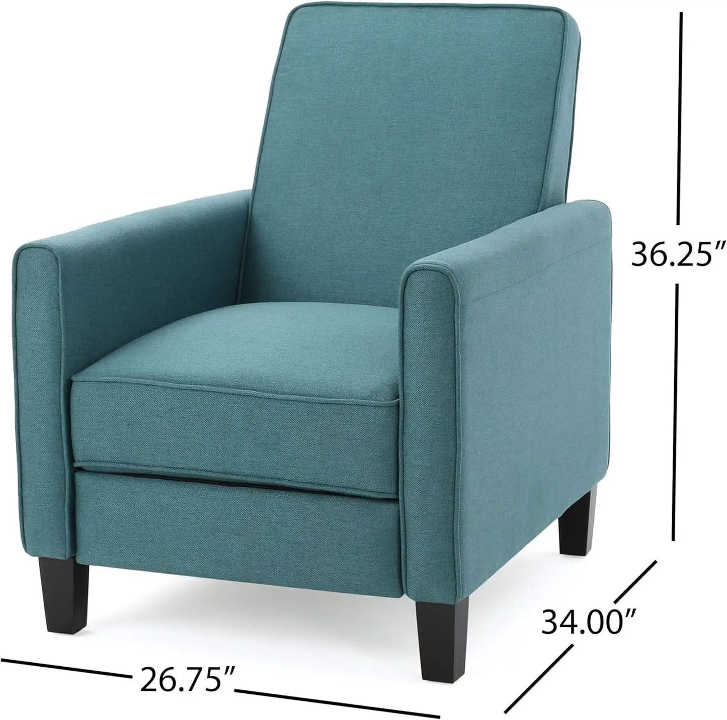 Emmie Fabric Recliner Set In Dark Teal And Dark Brown from PriceLows™