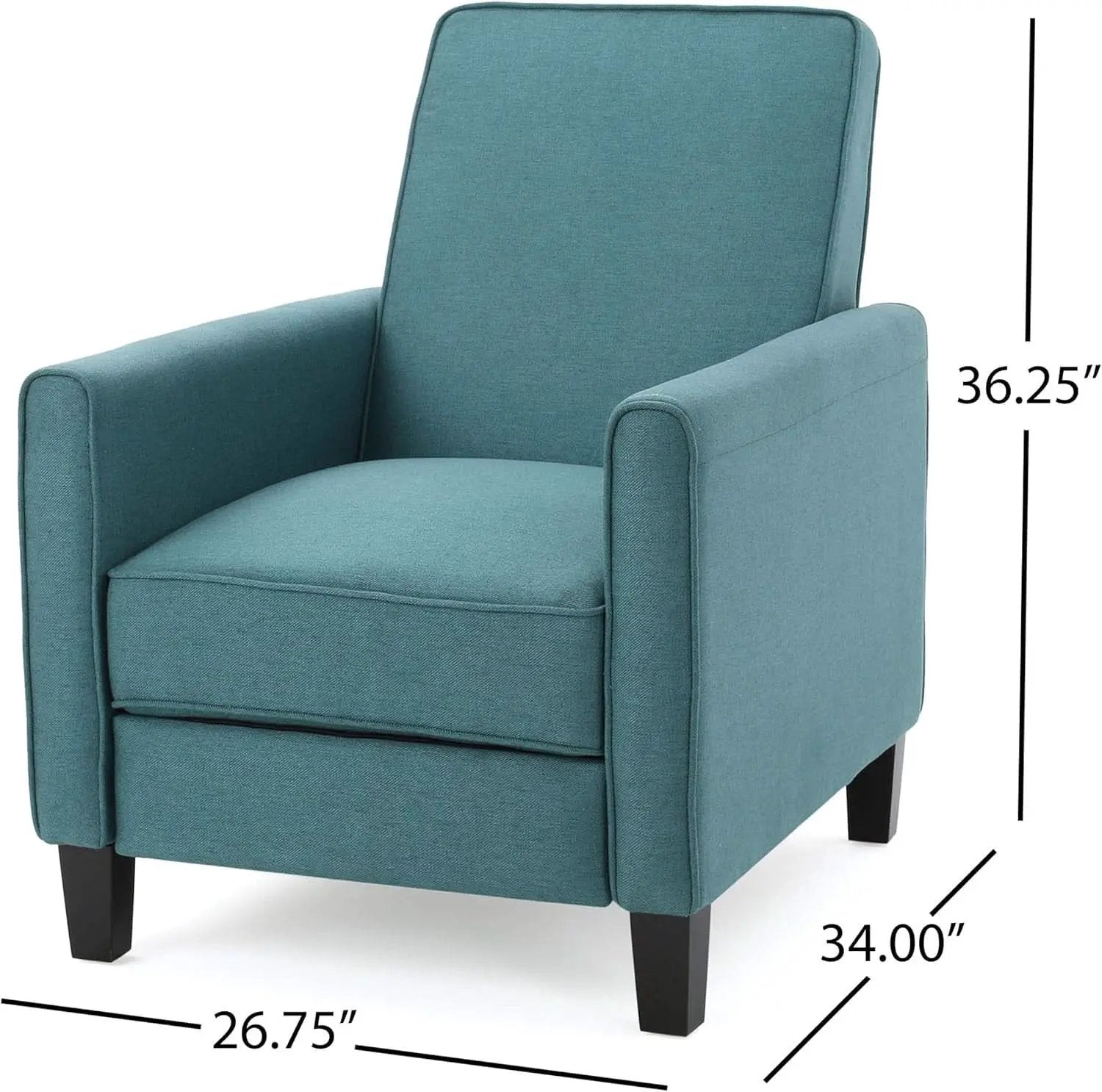 Emmie Fabric Recliner Set In Dark Teal And Dark Brown from PriceLows™