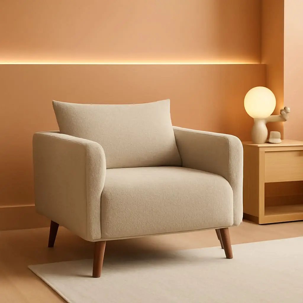 Oversized Camel Upholstered Accent Chair Living Room from PriceLows™