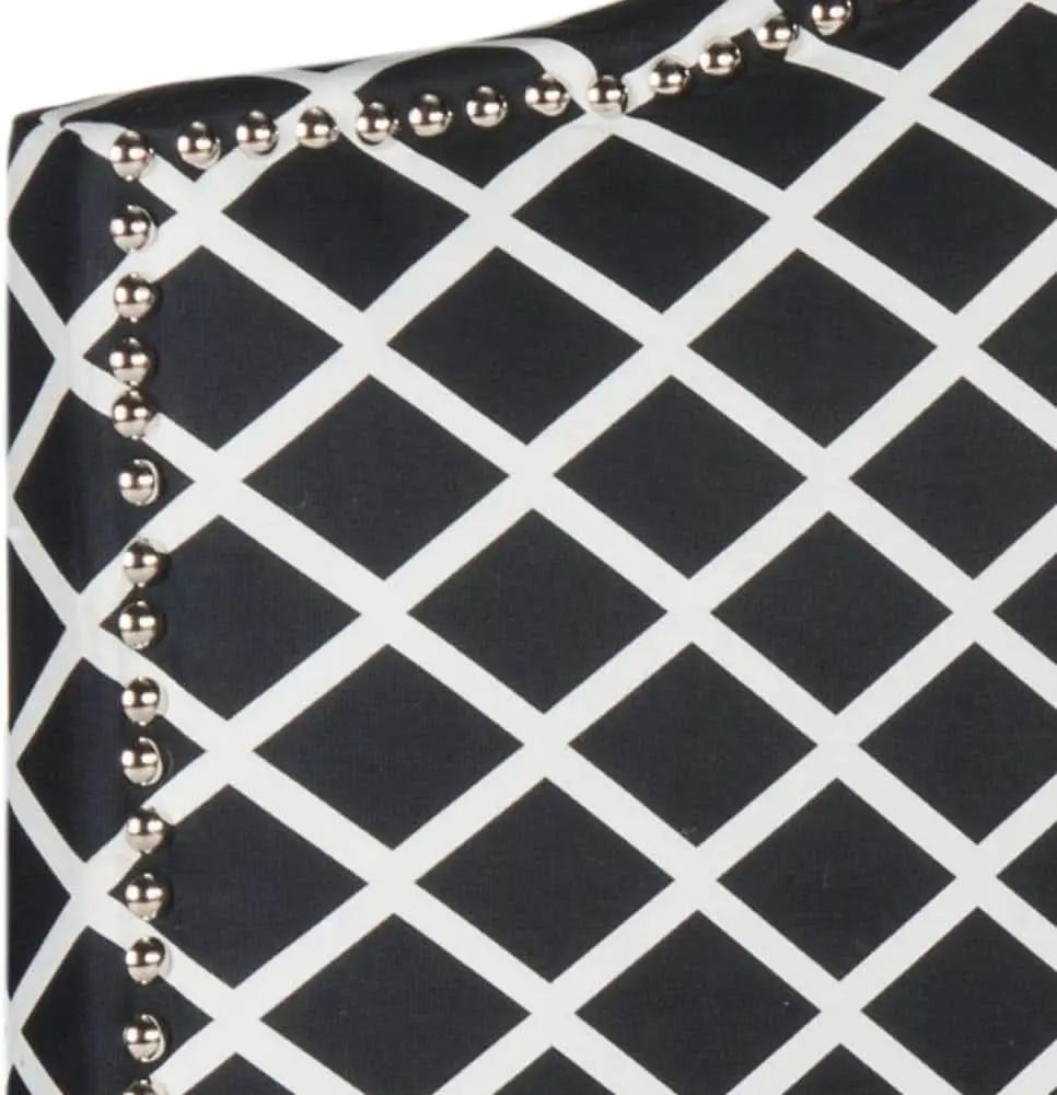 Stylish Black and White Lattice Headboard for Bedrooms from PriceLows™