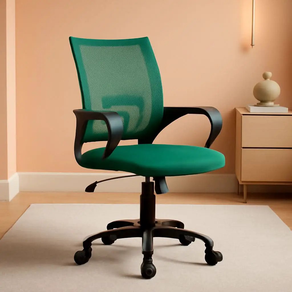 Ergonomic Green Office Chair With Adjustable Lumbar Support from PriceLows™
