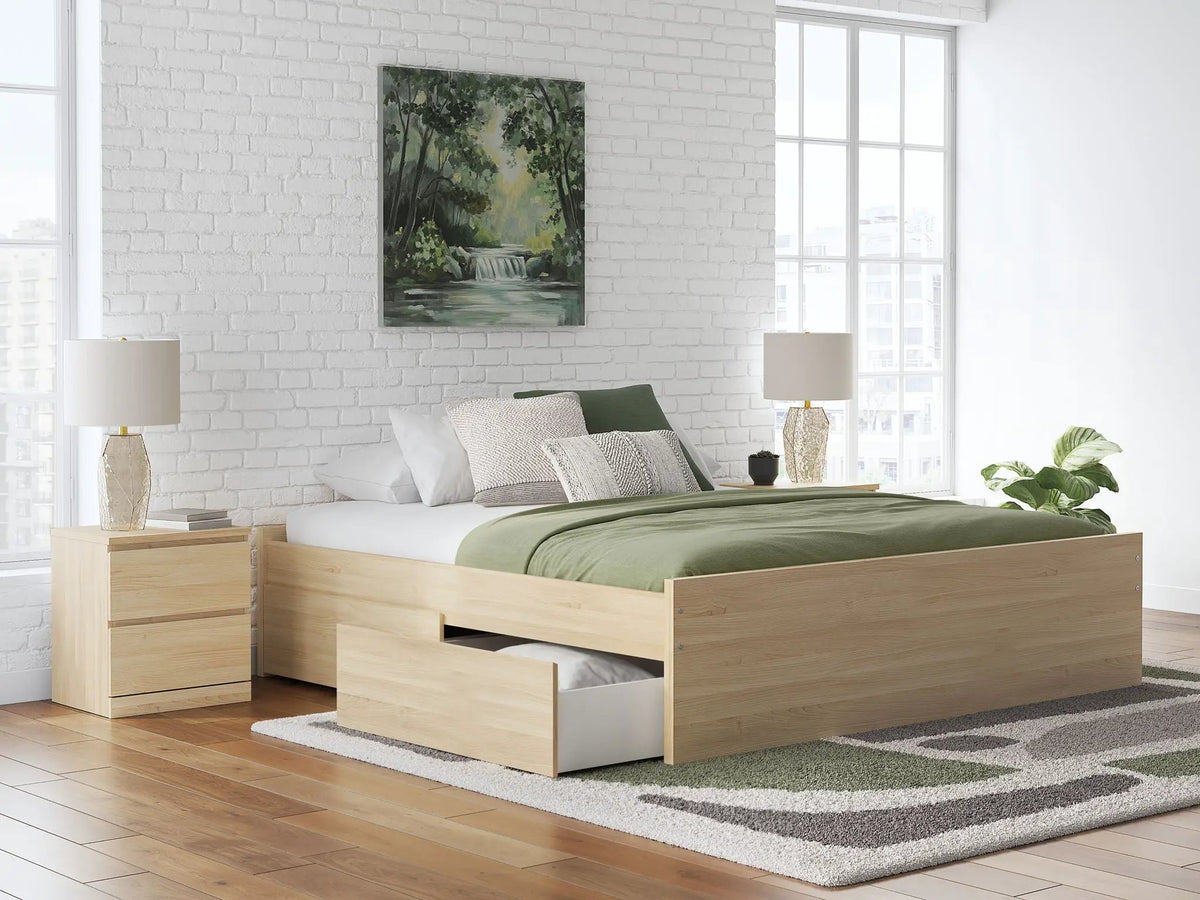 Platform Bed | Four Storage Drawers | Clean Minimal Design