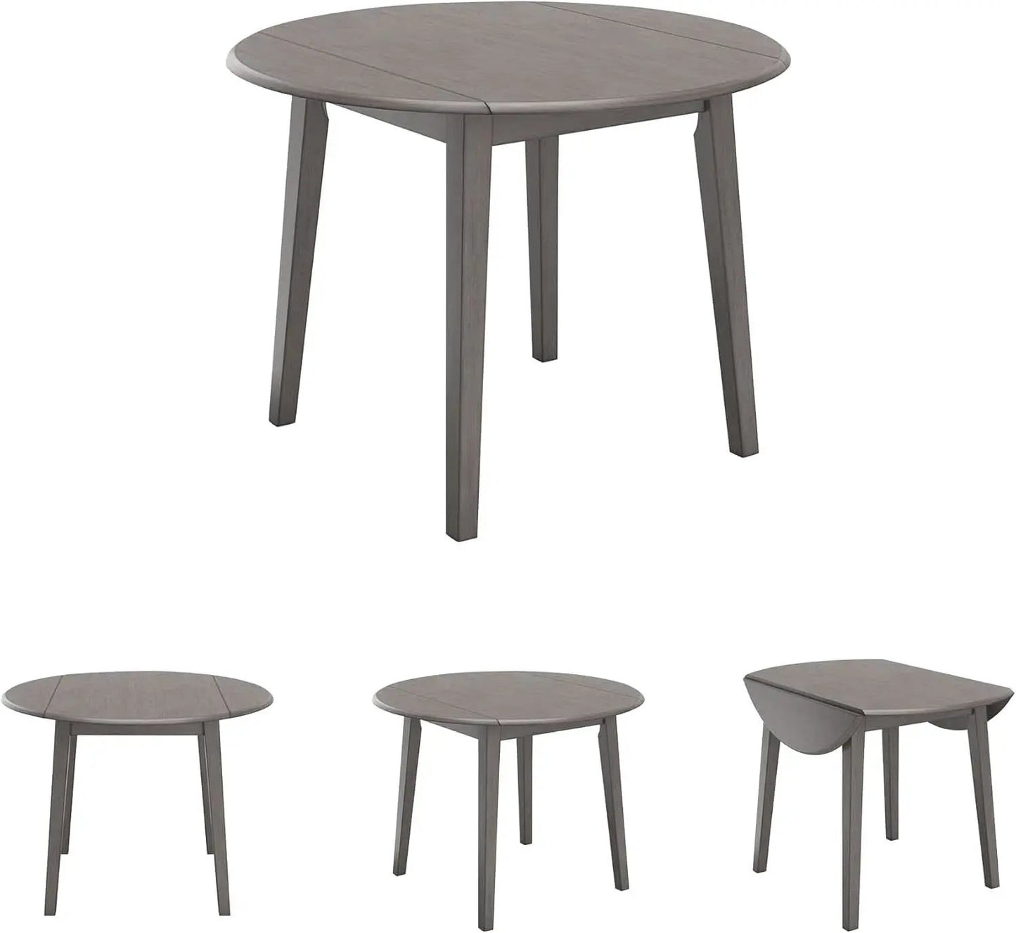 Gray Drop Leaf Dining Table Seats Four With Two Leaves from PriceLows™