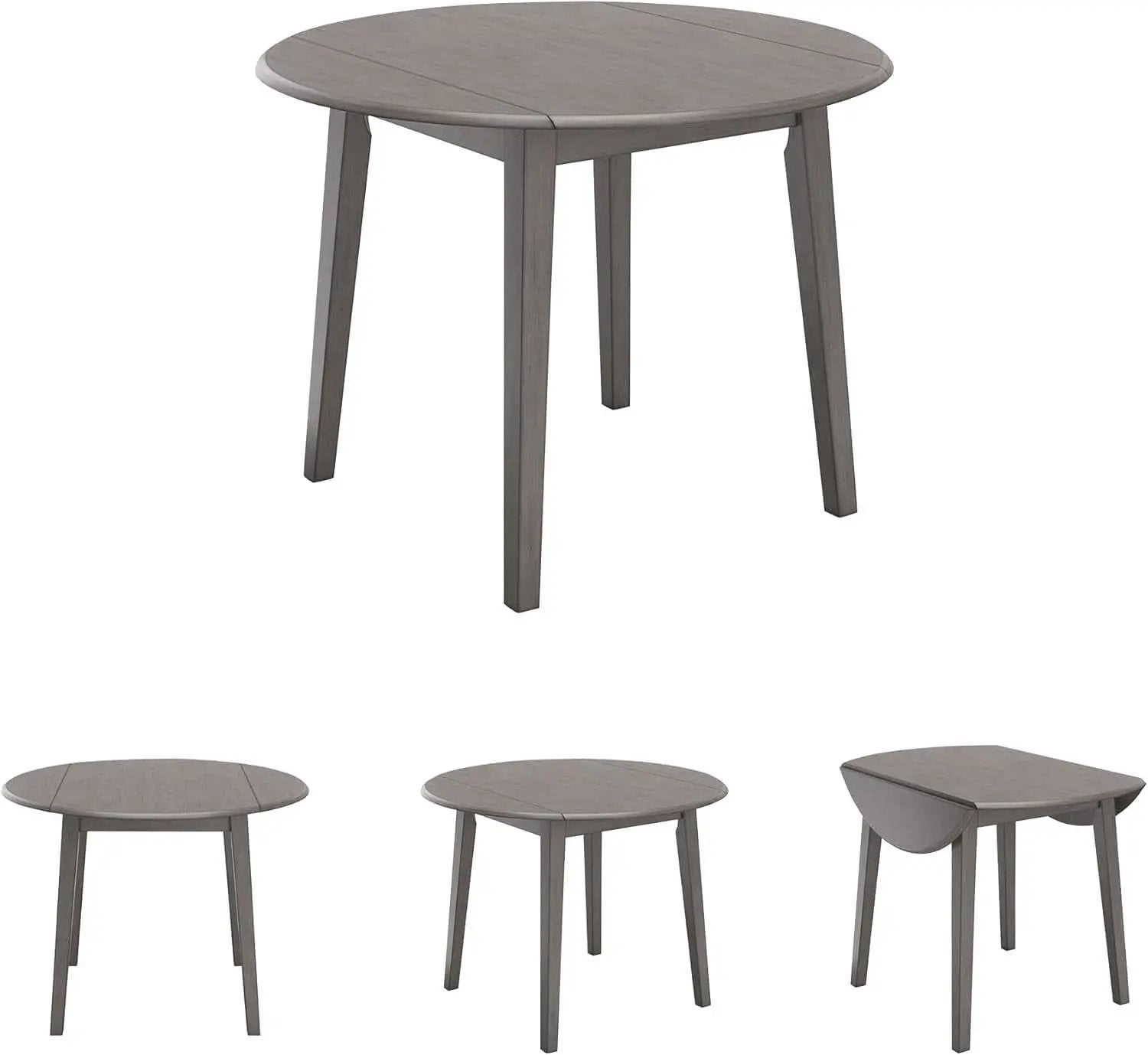 Gray Drop Leaf Dining Table Seats Four With Two Leaves from PriceLows™