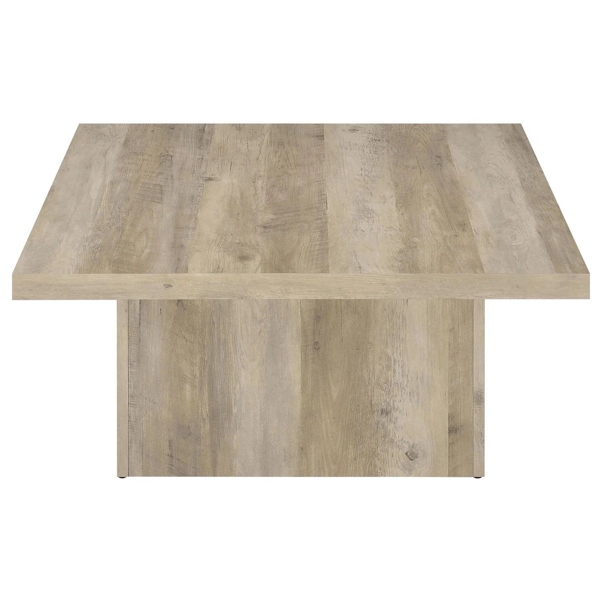 Devar Square Engineered Wood Coffee Table Distressed Pine | 35.5 x 35.5 x 16.25 in | Engineered Wood & Veneer | Living Room