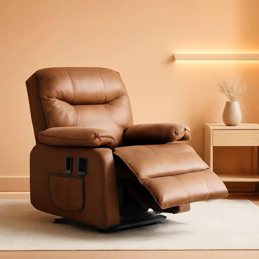 Dual Motor Lift Recliner Leather With Heat Massage from PriceLows™