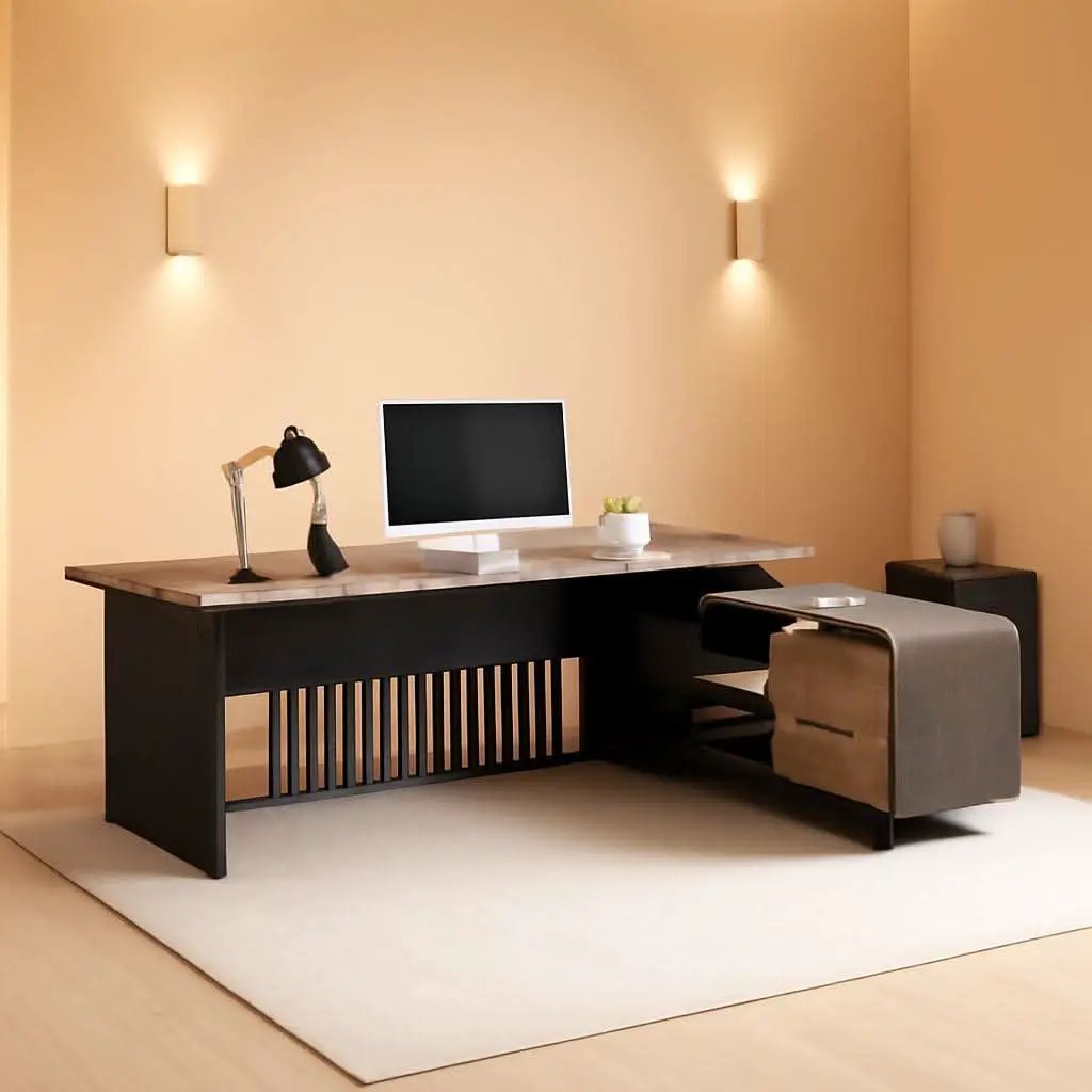 Spacious Executive Desk With Ample Storage Drawers from PriceLows™