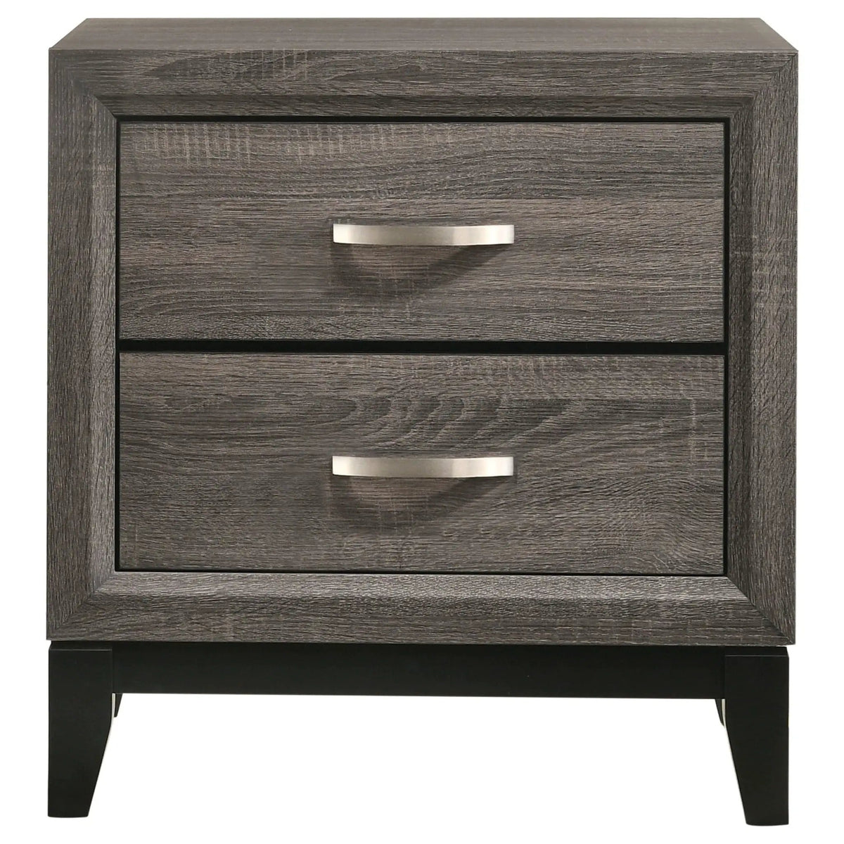 Watson Four-piece Full Bedroom Set Grey | 57.25 x 78.75 x 56.5 in | Rubberwood & Engineered Wood | Oak
