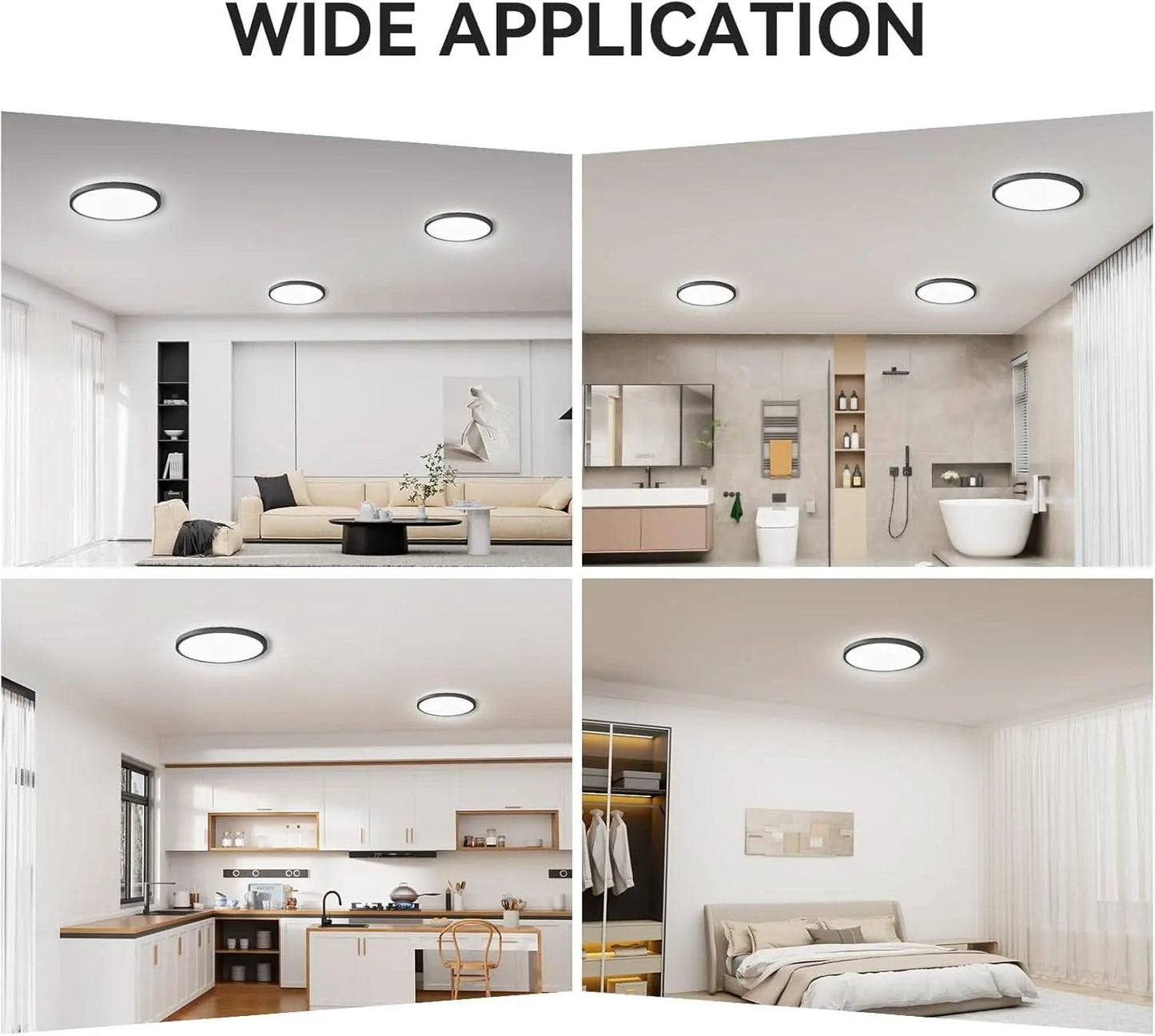 12 Pack 12 Inch Slim LED Flush Mount Ceiling Lights 5000K from PriceLows™