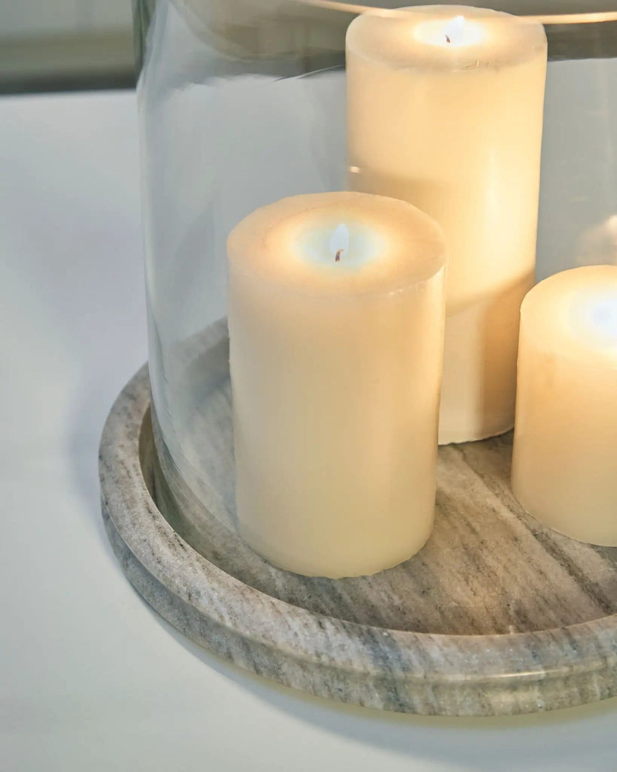 Saskia Candle Holder | 2 Pieces | Marble | Home